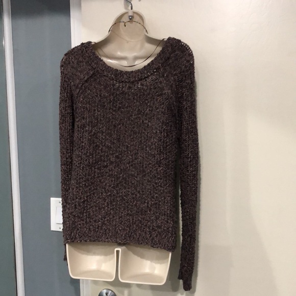 Free People Marled Purple & Black Knit Sweater - Picture 6 of 10